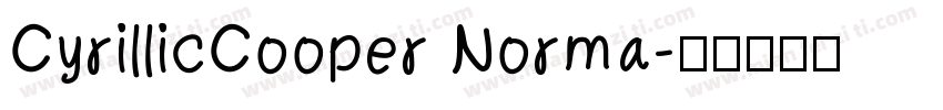 CyrillicCooper Norma字体转换